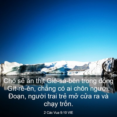Picture 03 - 2 Các Vua 9:10 VIE - Chó sẽ ăn thịt Giê-sa-bên trong đồng - Bible Verse Picture