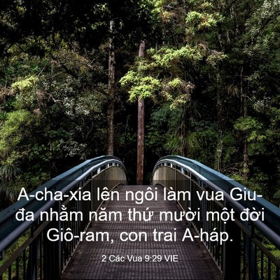 Picture 03 - 2 Các Vua 9:29 VIE - A-cha-xia lên ngôi làm vua Giu-đa nhằm năm - Bible Verse Picture