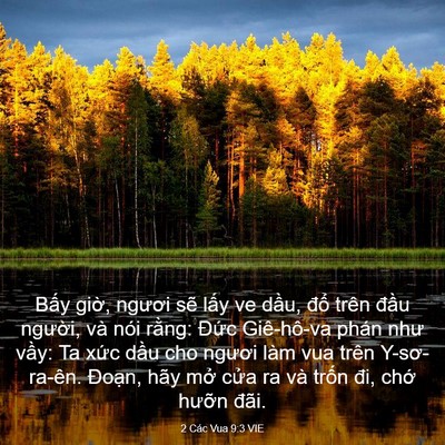 Picture 03 - 2 Các Vua 9:3 VIE - Bấy giờ, ngươi sẽ lấy ve dầu, đổ - Bible Verse Picture
