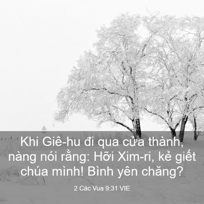Picture 03 - 2 Các Vua 9:31 VIE - Khi Giê-hu đi qua cửa thành, nàng nói - Bible Verse Picture