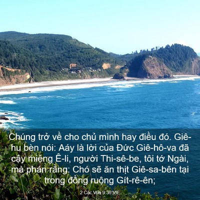 Picture 03 - 2 Các Vua 9:36 VIE - Chúng trở về cho chủ mình hay điều - Bible Verse Picture