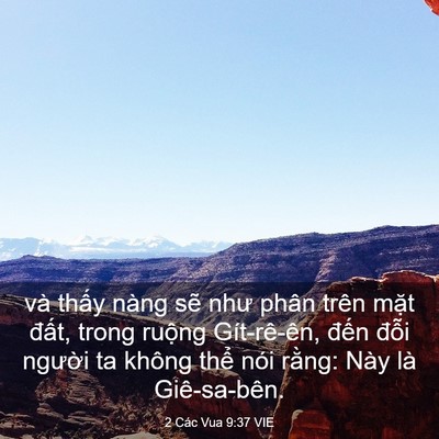 Picture 03 - 2 Các Vua 9:37 VIE - và thấy nàng sẽ như phân trên mặt - Bible Verse Picture