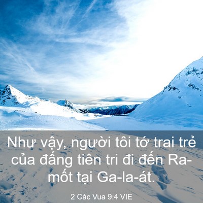 Picture 03 - 2 Các Vua 9:4 VIE - Như vậy, người tôi tớ trai trẻ của - Bible Verse Picture