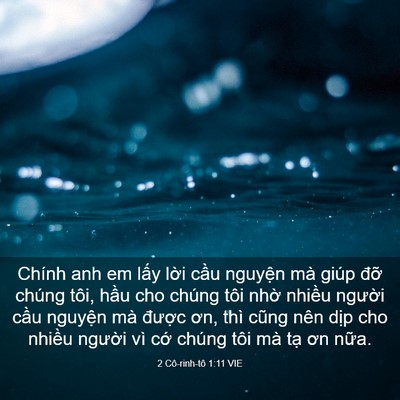 Picture 03 - 2 Cô-rinh-tô 1:11 VIE - Chính anh em lấy lời cầu nguyện mà - Bible Verse Picture
