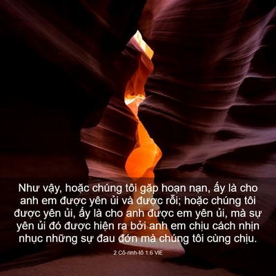 Picture 03 - 2 Cô-rinh-tô 1:6 VIE - Như vậy, hoặc chúng tôi gặp hoạn - Bible Verse Picture