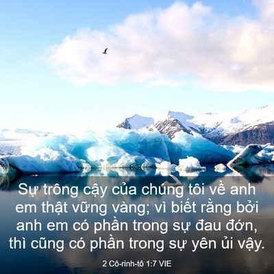 Picture 03 - 2 Cô-rinh-tô 1:7 VIE - Sự trông cậy của chúng tôi về anh em - Bible Verse Picture