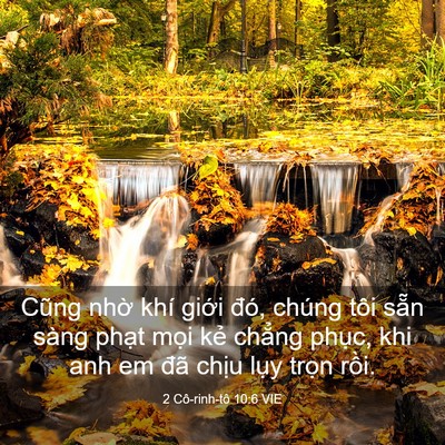 Picture 03 - 2 Cô-rinh-tô 10:6 VIE - Cũng nhờ khí giới đó, chúng tôi sẵn - Bible Verse Picture