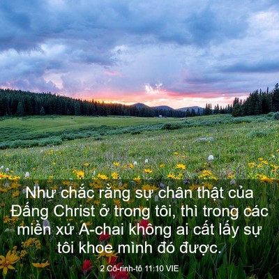 Picture 03 - 2 Cô-rinh-tô 11:10 VIE - Như chắc rằng sự chân thật của - Bible Verse Picture