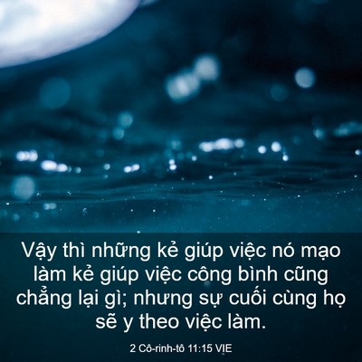 Picture 03 - 2 Cô-rinh-tô 11:15 VIE - Vậy thì những kẻ giúp việc nó mạo - Bible Verse Picture