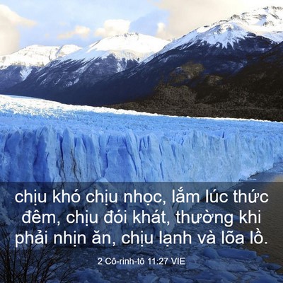 Picture 03 - 2 Cô-rinh-tô 11:27 VIE - chịu khó chịu nhọc, lắm lúc thức - Bible Verse Picture