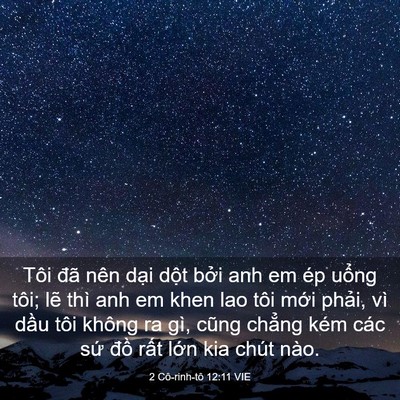 Picture 03 - 2 Cô-rinh-tô 12:11 VIE - Tôi đã nên dại dột bởi anh em ép - Bible Verse Picture