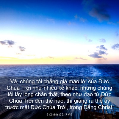 Picture 03 - 2 Cô-rinh-tô 2:17 VIE - Vả, chúng tôi chẳng giả mạo lời của - Bible Verse Picture