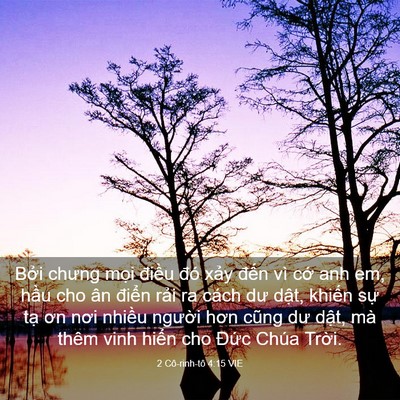Picture 03 - 2 Cô-rinh-tô 4:15 VIE - Bởi chưng mọi điều đó xảy đến vì - Bible Verse Picture