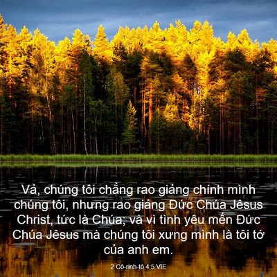 Picture 03 - 2 Cô-rinh-tô 4:5 VIE - Vả, chúng tôi chẳng rao giảng chính - Bible Verse Picture