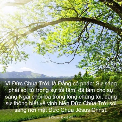 Picture 03 - 2 Cô-rinh-tô 4:6 VIE - Vì Đức Chúa Trời, là Đấng có phán: - Bible Verse Picture