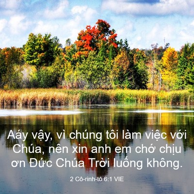 Picture 03 - 2 Cô-rinh-tô 6:1 VIE - Aáy vậy, vì chúng tôi làm việc với - Bible Verse Picture