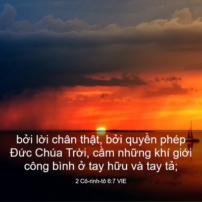 Picture 03 - 2 Cô-rinh-tô 6:7 VIE - bởi lời chân thật, bởi quyền phép - Bible Verse Picture