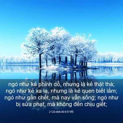 Picture 03 - 2 Cô-rinh-tô 6:9 VIE - ngó như kẻ phỉnh dỗ, nhưng là kẻ - Bible Verse Picture