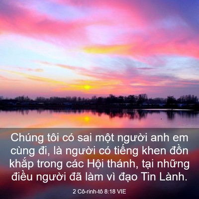 Picture 03 - 2 Cô-rinh-tô 8:18 VIE - Chúng tôi có sai một người anh em cùng - Bible Verse Picture