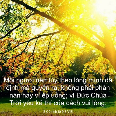 Picture 03 - 2 Cô-rinh-tô 9:7 VIE - Mỗi người nên tùy theo lòng mình đã - Bible Verse Picture