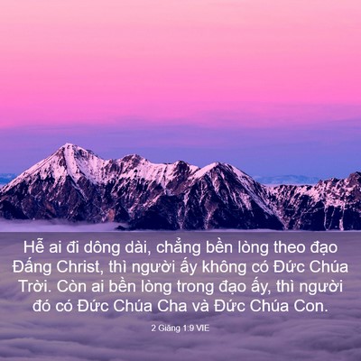 Picture 03 - 2 Giăng 1:9 VIE - Hễ ai đi dông dài, chẳng bền lòng theo - Bible Verse Picture