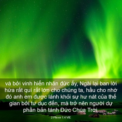 Picture 03 - 2 Phi-rơ 1:4 VIE - và bởi vinh hiển nhân đức ấy, Ngài - Bible Verse Picture