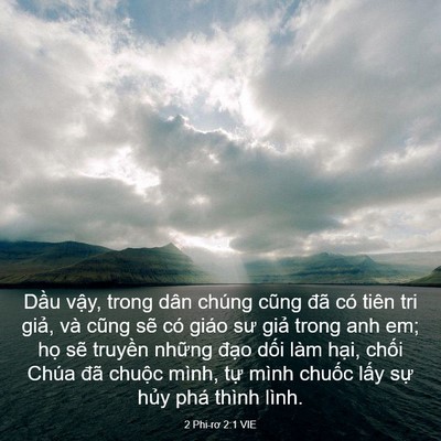 Picture 03 - 2 Phi-rơ 2:1 VIE - Dầu vậy, trong dân chúng cũng đã có - Bible Verse Picture
