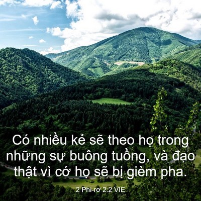 Picture 03 - 2 Phi-rơ 2:2 VIE - Có nhiều kẻ sẽ theo họ trong những - Bible Verse Picture