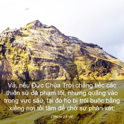 Picture 03 - 2 Phi-rơ 2:4 VIE - Vả, nếu Đức Chúa Trời chẳng tiếc - Bible Verse Picture