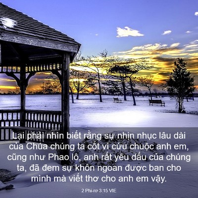 Picture 03 - 2 Phi-rơ 3:15 VIE - Lại phải nhìn biết rằng sự nhịn - Bible Verse Picture
