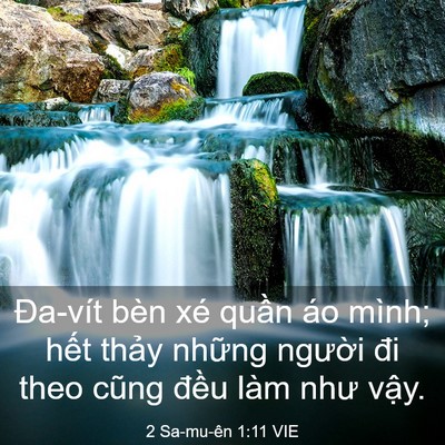 Picture 03 - 2 Sa-mu-ên 1:11 VIE - Đa-vít bèn xé quần áo mình; hết thảy - Bible Verse Picture