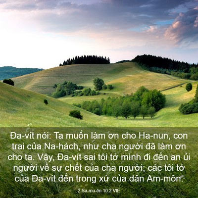 Picture 03 - 2 Sa-mu-ên 10:2 VIE - Đa-vít nói: Ta muốn làm ơn cho Ha-nun, con - Bible Verse Picture