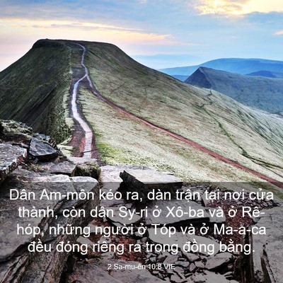 Picture 03 - 2 Sa-mu-ên 10:8 VIE - Dân Am-môn kéo ra, dàn trận tại nơi - Bible Verse Picture