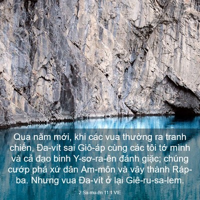 Picture 03 - 2 Sa-mu-ên 11:1 VIE - Qua năm mới, khi các vua thường ra tranh - Bible Verse Picture