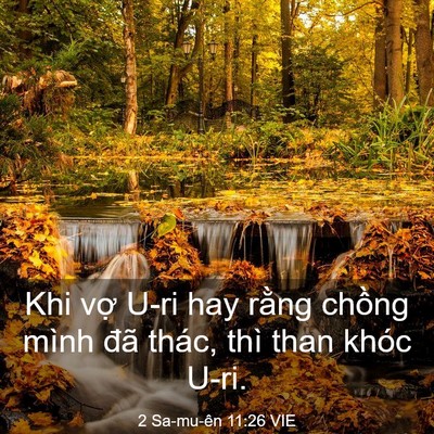 Picture 03 - 2 Sa-mu-ên 11:26 VIE - Khi vợ U-ri hay rằng chồng mình đã - Bible Verse Picture