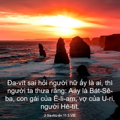 Picture 03 - 2 Sa-mu-ên 11:3 VIE - Đa-vít sai hỏi người nữ ấy là ai, - Bible Verse Picture
