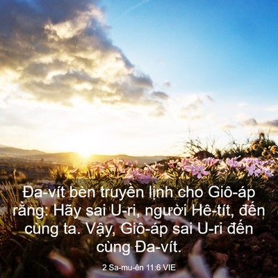 Picture 03 - 2 Sa-mu-ên 11:6 VIE - Đa-vít bèn truyền lịnh cho Giô-áp - Bible Verse Picture