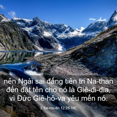 Picture 03 - 2 Sa-mu-ên 12:25 VIE - nên Ngài sai đấng tiên tri Na-than đến - Bible Verse Picture