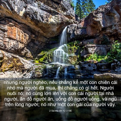 Picture 03 - 2 Sa-mu-ên 12:3 VIE - nhưng người nghèo, nếu chẳng kể một - Bible Verse Picture