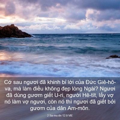 Picture 03 - 2 Sa-mu-ên 12:9 VIE - Cớ sau ngươi đã khinh bỉ lời của - Bible Verse Picture