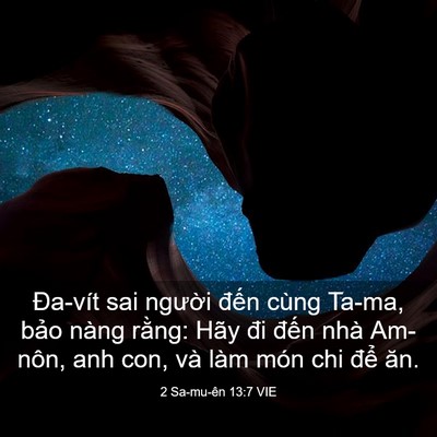 Picture 03 - 2 Sa-mu-ên 13:7 VIE - Đa-vít sai người đến cùng Ta-ma, bảo - Bible Verse Picture