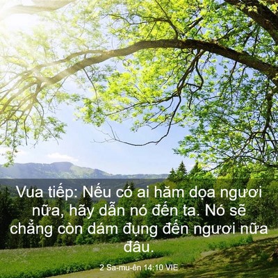 Picture 03 - 2 Sa-mu-ên 14:10 VIE - Vua tiếp: Nếu có ai hăm dọa ngươi - Bible Verse Picture