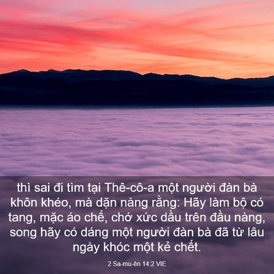 Picture 03 - 2 Sa-mu-ên 14:2 VIE - thì sai đi tìm tại Thê-cô-a một người - Bible Verse Picture