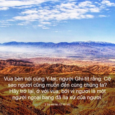 Picture 03 - 2 Sa-mu-ên 15:19 VIE - Vua bèn nói cùng Y-tai, người Ghi-tít - Bible Verse Picture