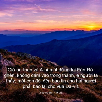 Picture 03 - 2 Sa-mu-ên 17:17 VIE - Giô-na-than và A-hi-mát đứng tại - Bible Verse Picture