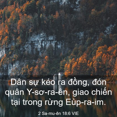 Picture 03 - 2 Sa-mu-ên 18:6 VIE - Dân sự kéo ra đồng, đón quân - Bible Verse Picture