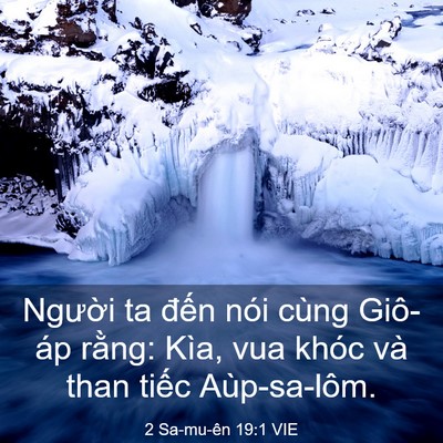 Picture 03 - 2 Sa-mu-ên 19:1 VIE - Người ta đến nói cùng Giô-áp rằng: - Bible Verse Picture