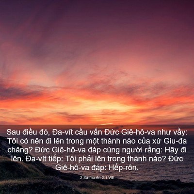 Picture 03 - 2 Sa-mu-ên 2:1 VIE - Sau điều đó, Đa-vít cầu vấn Đức - Bible Verse Picture