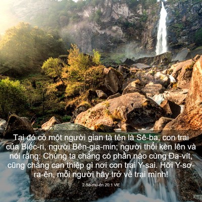 Picture 03 - 2 Sa-mu-ên 20:1 VIE - Tại đó có một người gian tà tên là - Bible Verse Picture