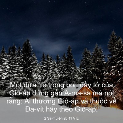 Picture 03 - 2 Sa-mu-ên 20:11 VIE - Một đứa trẻ trong bọn đầy tớ của - Bible Verse Picture